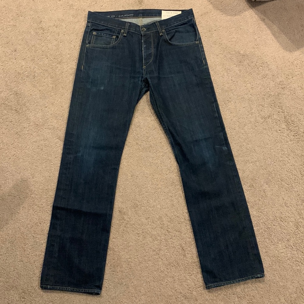 Rag & Bone Jeans- Dark Blue Slim Straight RB 15X, Size 31x32